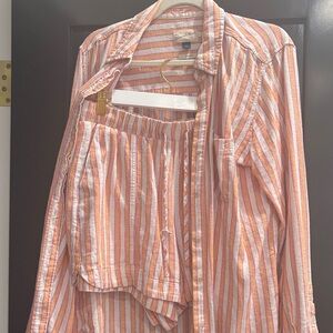 Striped Orange and White Set